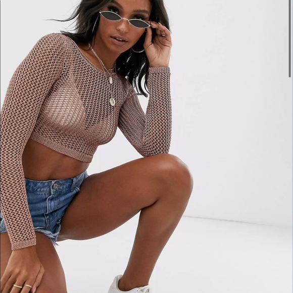 Knitted crop top